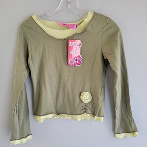 NWT Just A Girl Long Sleeve Top Size 10/12